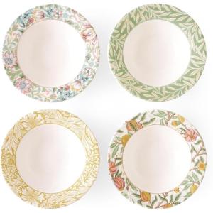 imageSpode Morris ampamp Co Cereal Bowl  Set of 4 Bowls with Assorted Design for Fruit Acai and Desserts  75 Inch Bowls made of Fine Earthenware  Microwave and Dishwasher Safe  Made in England