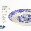 imageSpode Blue Italian Chip ampamp Dip Set  145 Inch Porcelain Serving Bowl with Center Sauce Dish  Dishwasher Microwave Freezer Safe  Elegant Serveware for Parties ampamp Entertaining