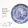 imageSpode Blue Italian Pasta Bowl Set of 49 Inch Shallow Earthenware Serving Bowls with Oriental Border Design  Asian Style Tableware for Salad Pasta Noodles Shared Side Dishes