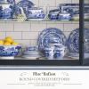 imageSpode Blue Italian Round Covered Deep Dish  2Quart Porcelain Serving Dish with Classic Scroll Border ampamp Scenic Countryside Artwork  Elegant Covered Cooking Pot for Entertaining ampamp Dining