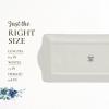 imageSpode Blue Italian Sandwich Tray 13 Inch Rectangular Platter with Handles  Elegant Decorative Serving Dish for Breads Appetizers Fruit  Porcelain Presentation for Entertaining Table Displays
