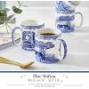 imageSpode Blue Italian Set of 4 Small Mugs 9 Fluid Ounces