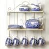 imageSpode Blue Italian Teacup and Saucer Set of 4Modern