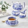 imageSpode Blue Italian Teacup and Saucer Set of 4Modern