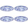 imagePortmeirion Spode Blue Italian Soup Plates Set of 49Inch Earthenware Bowls with Oriental Design Dishwasher ampamp Microwave Safe Tableware for Breakfast Soup Rice Dessert  Blue ampamp White Dinnerware