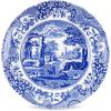 imageSpode Blue Italian 8Inch Salad Dish  Fine Earthenware Serving Plate with Eastern Border Motif  Classic White Center  Microwave Freezer Oven Dishwasher Safe Great for Gifting1