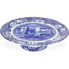 imageSpode Blue Italian Footed Cake Plate 105quot Porcelain Dessert Display Stand