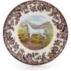 imageSpode Woodland Horse 8quot Salad Plate  American Paint Horse Design British Flowers Border Fine Earthenware Dish for Horse Lovers  Dishwasher Microwave Freezer Oven Safe  Made in EnglandArabian Horse