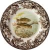 imageSpode Woodland Trout Dinner Plate  NatureInspired Fish Design with British Flowers Border 105quot Fine Earthenware Tableware  Dishwasher Microwave Freezer Oven Safe  Made in EnglandBass