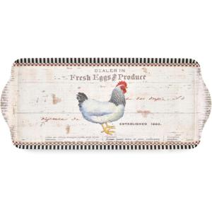 imagePimpernel Decorative Melamine Rectangular Serving Tray  1525quot x 65quot Durable Lightweight Platter for Snacks Drinks Coffee ampamp Appetizers Ideal for Dining Kitchen Bar ampamp EntertainingOne Size