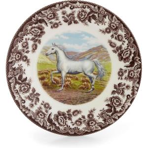 imageSpode Woodland Horse 8quot Salad Plate  American Paint Horse Design British Flowers Border Fine Earthenware Dish for Horse Lovers  Dishwasher Microwave Freezer Oven Safe  Made in EnglandArabian Horse