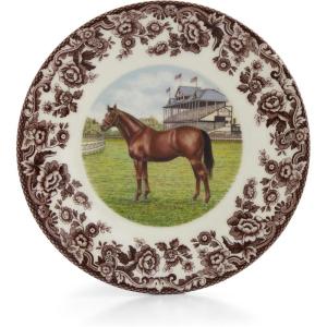imageSpode Woodland Horse 8quot Salad Plate  American Paint Horse Design British Flowers Border Fine Earthenware Dish for Horse Lovers  Dishwasher Microwave Freezer Oven Safe  Made in EnglandThoroughbred Horse