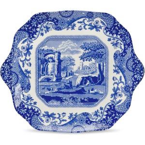 imageSpode Blue Italian English Bread ampamp Butter Plate 11 Inch  Porcelain Tableware for Elegant PartiesCasual Dinners ampamp Countryside Scene  Elegant Dining Plate  Microwave ampamp Dishwasher Safe