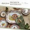 imageSpode Woodland 5Piece Thanksgiving Dinnerware Set  Porcelain Plates ampamp Teacup and Saucer Fall Dinnerware Collection  Microwave ampamp Dishwasher Safe  Elegant Autumn Tableware