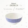 imageSpode Steccato Collection Rimless Bowl  Ceramic Salad Serving Bowls  65quotquot Soup Bowl  Made of Earthenware  Dishwasher and Microwave Safe  Cobalt Blue 1810068