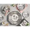 imageSpode  Heritage Collection Porcelain Octagonal Platter Featuring Black and White Floral Motif  14quot