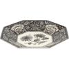 imageSpode  Heritage Collection Porcelain Octagonal Platter Featuring Black and White Floral Motif  14quot