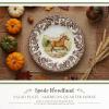 imageSpode Woodland American Quarter Horse Salad Plate  8 Inch Fine Earthenware with British Flowers Border Microwave Freezer ampamp Dishwasher Safe  Equestrian Country Tableware Made in EnglandAmerican Quarter Horse