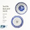 imageSpode Blue Italian Dip Bowl Set of 44Inch Porcelain Bowls with Oriental Design Dishwasher ampamp Microwave Safe Tableware for Dip Side Appetizers Dessert  Blue ampamp White Dinnerware
