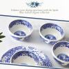 imageSpode Blue Italian Dip Bowl Set of 44Inch Porcelain Bowls with Oriental Design Dishwasher ampamp Microwave Safe Tableware for Dip Side Appetizers Dessert  Blue ampamp White Dinnerware