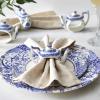 imageSpode Blue Italian Napkin Rings  Set of 4 Teapot Shaped Blue ampamp White Table Accents for Dining Room Decor  Decorative Napkin Holders for Tableware ampamp Seasonal Place Settings
