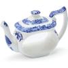 imageSpode Blue Italian Napkin Rings  Set of 4 Teapot Shaped Blue ampamp White Table Accents for Dining Room Decor  Decorative Napkin Holders for Tableware ampamp Seasonal Place Settings