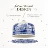 imageSpode Blue Italian Porcelain Serving Platter with Dome  Elegant Dessert Tray for Cakes Pastries Cheese  Oriental Decor Serveware Dishwasher ampamp Microwave Safe Treat Display Tray