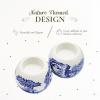 imageSpode Blue Italian Tealight Holders  Set of 2 Round Tealight Holders  Made of Fine Porcelain  4 Inch Candle Holders for Home Dcor and Housewarming Gift  Dishwasher Safe