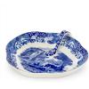 imageSpode Blue Italian 8 Inch Handled Tray  Elegant Decorative Serving Dish for Snacks Appetizers Fruit  Porcelain Presentation for Entertaining Table Displays