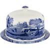 imageSpode Blue Italian Porcelain Serving Platter with Dome  Elegant Dessert Tray for Cakes Pastries Cheese  Oriental Decor Serveware Dishwasher ampamp Microwave Safe Treat Display Tray