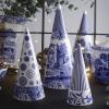 image:imageSpode Blue Italian Cone Shaped Topiary  Decorative 136 Porcelain Accent Sculpted Blue amp White GardenInspired Design  Ideal for Entryway Styling Tabletop Shelf Display  Great Gift1ft 2in