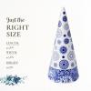 image:imageSpode Blue Italian Cone Shaped Topiary  Decorative 136 Porcelain Accent Sculpted Blue amp White GardenInspired Design  Ideal for Entryway Styling Tabletop Shelf Display  Great Gift10in