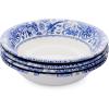 image:imageSpode Blue Italian Brocato Cereal Bowl  Set of 4 79 Decorative Earthenware Bowls for BreakfastSoup  Asian Inspired Tableware  Microwave amp Dishwasher Safe  Traditional Ceramic Dinnerware4