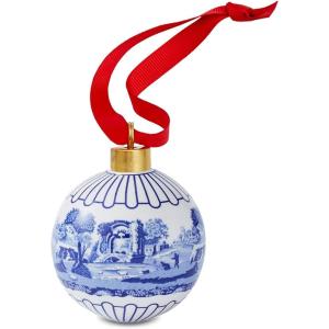 image:imageSpode Blue Italian Christmas Bauble  Full Scene Ornament with Classic Blue amp White Porcelain Design Collectible Holiday Decoration for Tree Display or Seasonal Dcor  Giftworthy KeepsakeFull Scene