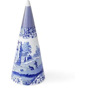 image:imageSpode Blue Italian Cone Shaped Topiary  Decorative 136 Porcelain Accent Sculpted Blue amp White GardenInspired Design  Ideal for Entryway Styling Tabletop Shelf Display  Great Gift1ft 2in