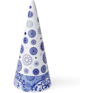 image:imageSpode Blue Italian Cone Shaped Topiary  Decorative 136 Porcelain Accent Sculpted Blue amp White GardenInspired Design  Ideal for Entryway Styling Tabletop Shelf Display  Great Gift10in