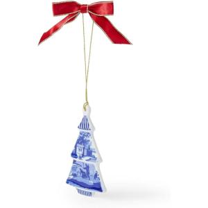 image:imageSpode Christmas Tree Blue Italian Tree Shaped Ornament 35Inch Hanging Christmas Dcor Made of Porcelain Blue amp White Holiday Decoration Seasonal Home Dcor