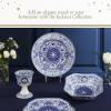image:imageSpode Judaica Collection Kiddush Cup  Historic Floral amp Star of David Motif Hebrew Text Who Creates the Fruit of the Vine  6 Oz Fine Porcelain Wine Goblet for Sabbath Passover amp Jewish Holidays