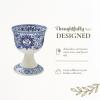 image:imageSpode Judaica Collection Kiddush Cup  Historic Floral amp Star of David Motif Hebrew Text Who Creates the Fruit of the Vine  6 Oz Fine Porcelain Wine Goblet for Sabbath Passover amp Jewish Holidays