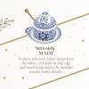 image:imageSpode Judaica Honey Pot with Wooden Drizzler  Blue amp White Porcelain Jar with Lid for Rosh Hashanah Jewish Holiday amp Table Decor  105 Oz Ceramic Jar for Honey Sugar Dip  Dishwasher Safe