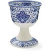 image:imageSpode Judaica Collection Kiddush Cup  Historic Floral amp Star of David Motif Hebrew Text Who Creates the Fruit of the Vine  6 Oz Fine Porcelain Wine Goblet for Sabbath Passover amp Jewish Holidays