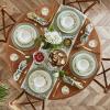 image:imageSpode Morris and Co 12 Piece Dinner Set  Service for 4  Includes Dinner Plate Salad Plate and Bowl  Made of Fine Earthenware  Microwave and Dishwasher Safe  Made in England