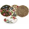 image:imageSpode Creatures of Curiosity Collection Dessert Plates Set of 4 Assorted Motifs 75inch Fine China Cake Plate Small Appetizer Plates Gold RimScalloped Edge Design