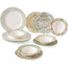 image:imageSpode Morris and Co 12 Piece Dinner Set  Service for 4  Includes Dinner Plate Salad Plate and Bowl  Made of Fine Earthenware  Microwave and Dishwasher Safe  Made in England