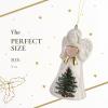 image:imageSpode Christmas Tree Angel Ornament Festive Holiday Bauble for Christmas Tree Earthenware Hanging Decoration with Red Ribbon for Easy Hanging Decorative Accent amp Keepsake Gift