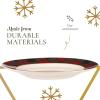 image:imageSpode Christmas Tree Tartan Dinner Plate Set of 4  105 Festive Holiday Tableware Colorful Christmas Dishes Tartan Plaid Border Fine Earthenware Microwave amp Dishwasher Safe Decorative Plate