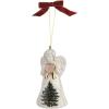 image:imageSpode Christmas Tree Angel Ornament Festive Holiday Bauble for Christmas Tree Earthenware Hanging Decoration with Red Ribbon for Easy Hanging Decorative Accent amp Keepsake Gift