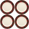 image:imageSpode Christmas Tree Tartan Dinner Plate Set of 4  105 Festive Holiday Tableware Colorful Christmas Dishes Tartan Plaid Border Fine Earthenware Microwave amp Dishwasher Safe Decorative Plate