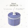 image:imageSpode Steccato Covered Sugar Bowl  10 Ounce Earthenware Container with Lid Cobalt Blue Striped Design Microwave Dishwasher Freezer amp Oven Safe  Ideal for Afternoon Tea amp Gifting