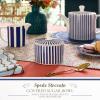 image:imageSpode Steccato Covered Sugar Bowl  10 Ounce Earthenware Container with Lid Cobalt Blue Striped Design Microwave Dishwasher Freezer amp Oven Safe  Ideal for Afternoon Tea amp Gifting